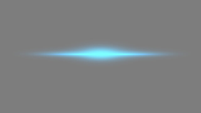 Blue Glow Light Burst Overlay &ndash; Horizontal Luminous Beam Effect