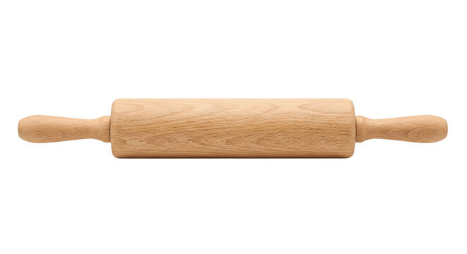 Classic wooden rolling pin for baking and pastry dough