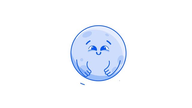 Realistic Glowing Full Moon Animation Motion Graphics Background Loop 4K