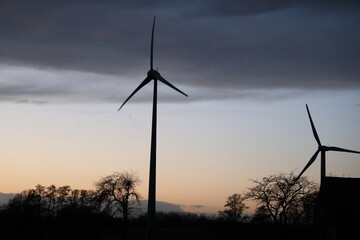 wind turbine at sunset © Joel