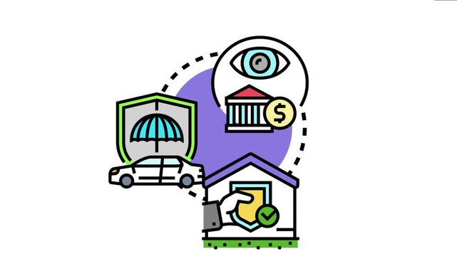 Car liability insurance policy concept vehicle protection, financial security, and property safeguarding with legal oversight for accident coverage