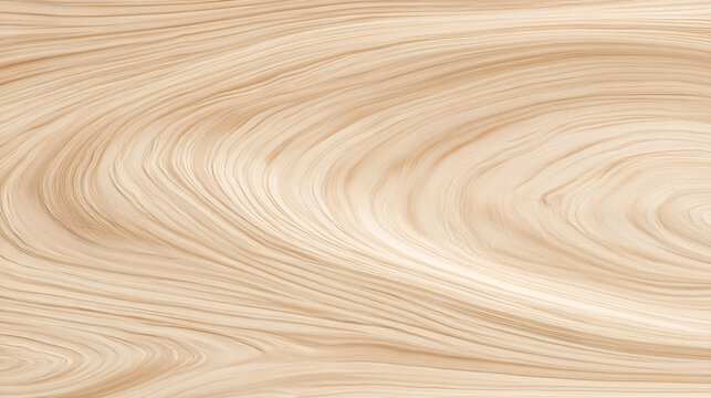 Swirl wood pattern shows continuous circular growth rings in a light beige creamy color palette.