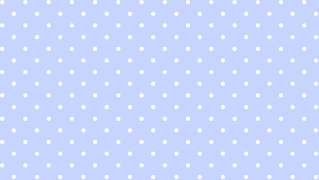 Light blue seamless vector pattern with white polka dots for cute background and textile design