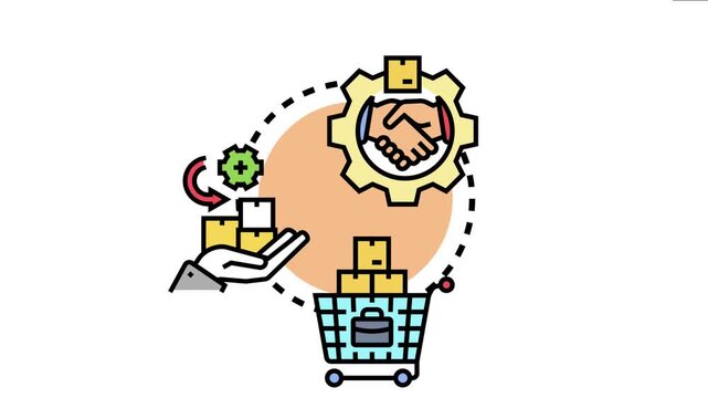 Centralized vendor purchasing system concept a business operation involving strategic procurement, managing suppliers, and optimizing the acquisition of goods within a unified process