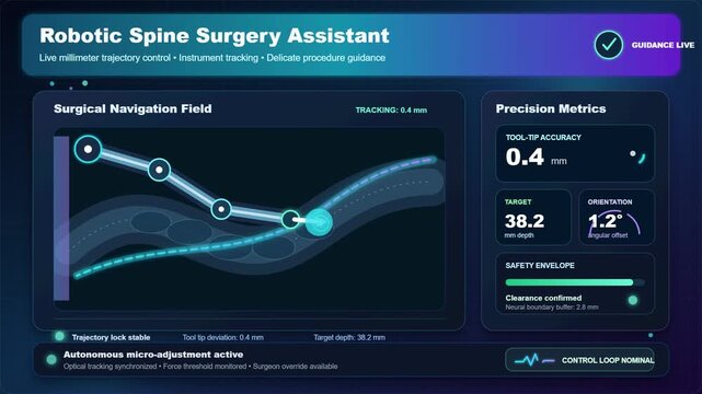 Robotic Spine Surgery Assistant Medical Technology Innovation 3D Visualization