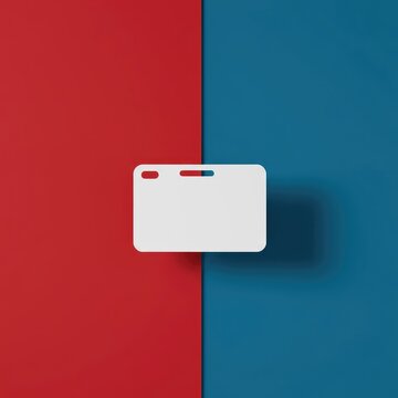 A crisp, white identification label centered on a simple, minimalist background, ready for the selection of a unique designation or title ,white ,clean ,blank