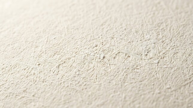 Macro view of interwoven raw cotton fibers creating dense white textured craft material.