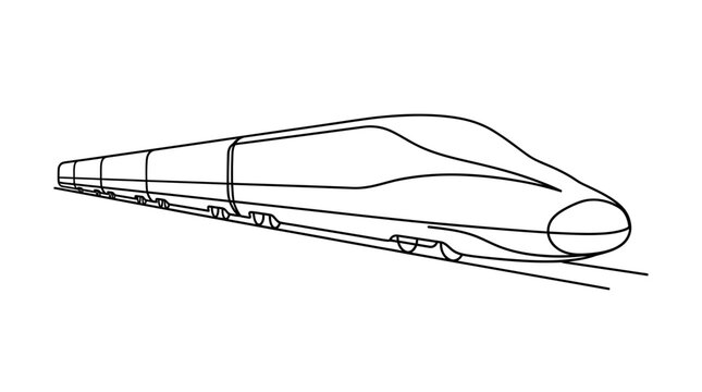 Bullet train vector icon, high speed rail transport symbol for travel and logistics design.