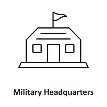 Military Headquarters Vector Icon which can easily modify or edit
