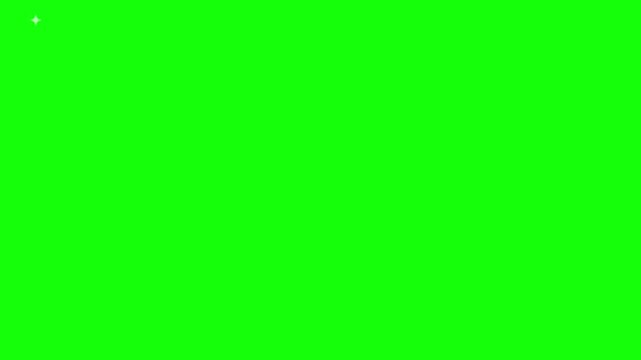 Seamless Frame Transition Loop On Green Screen Background Blue Screen Alpha Channel Video Overlay.