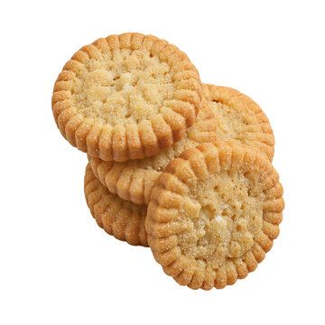 Almidon cookies starch translucent Paraguayan biscuits isolated on a transparent background with a delicate sugar dusting