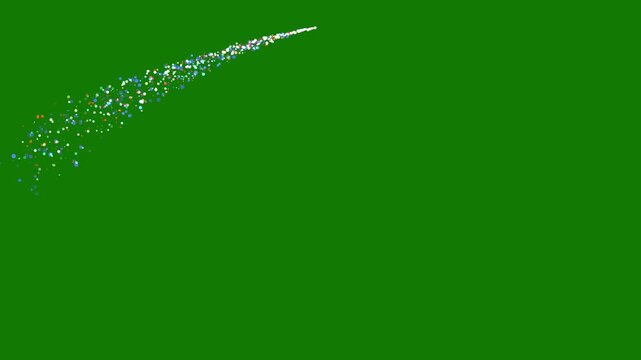 2D Glittering particle trails for video transition or wipe effector intro,curved sparkling  particle trail and twinkle doodle stars,dust luxury particles raising,magic Christmas light effect,dust flow