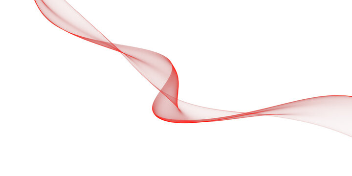 Abstract red flowing wave line for business background, elegant spiral design