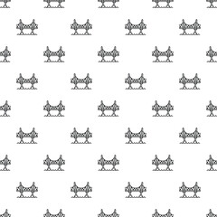 Naklejka premium Repeating suspension bridge icons creating a seamless abstract background pattern