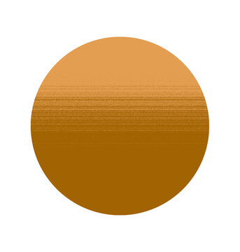 Orange brown gradient circle, simple shape, button icon element