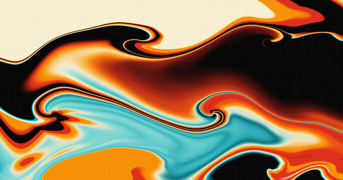 Abstract fluid paint swirls, colorful liquid art background, modern design