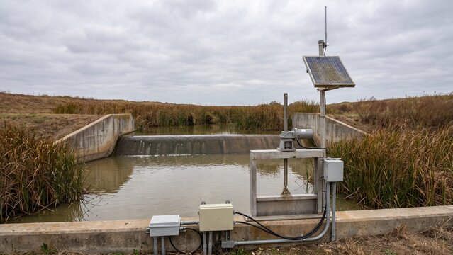 Rain forecast controlled outlet on a stormwater pond