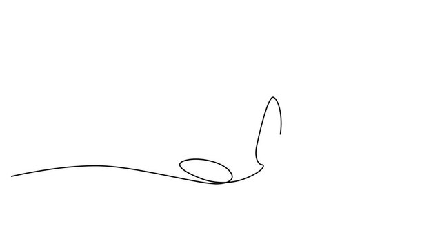 Single continuous line drawing of a simple round ball 4k video