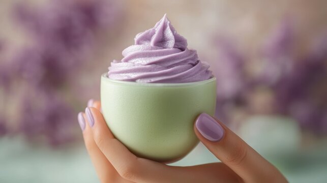 Ube and Matcha drink on white background,Iced Ube Latte,and matcha latte,PopularTrendy Purple Coffee Shop,plant based recipes,superfood,menu and banner,Healthy and wellness concept.