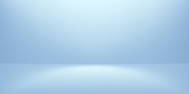 Blue gradient studio background with elegant floor display. Perfect vector abstract backdrop for product presentation, featuring soft light and minimal design for luxury mockup scenes