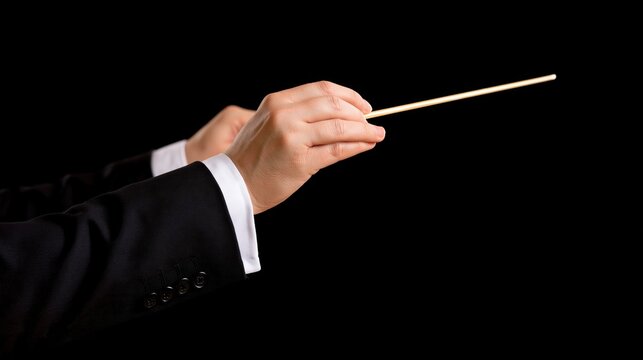 Choir conductor and their stick: magic at the opera