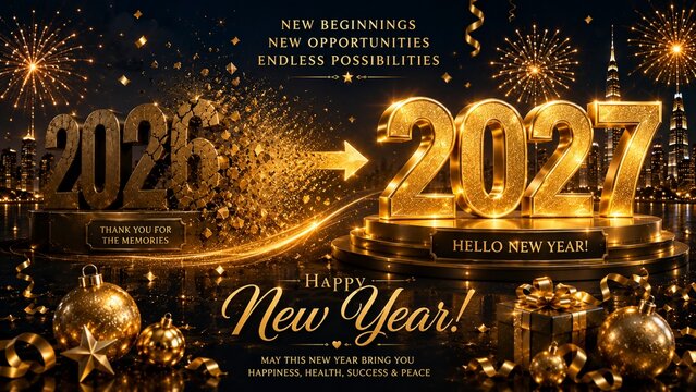 2027 Happy New Year Celebration and New Beginnings