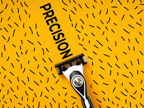 Razor shaving achieving precision grooming with sharp blade