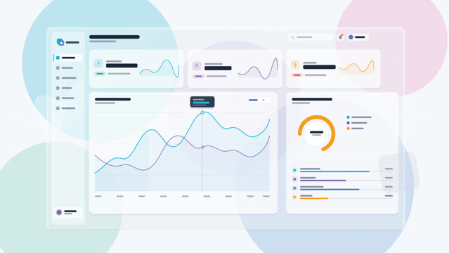 Modern Dashboard UI Design with Charts and Graphs