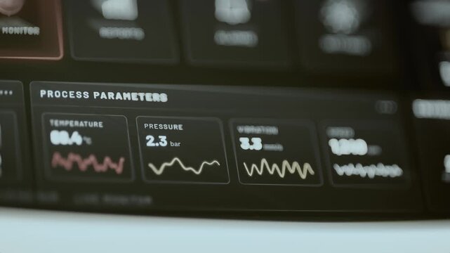 Process pressure and vibration readings decline together
