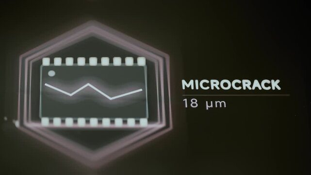 Microcrack inspection identifies 18 micrometer defect