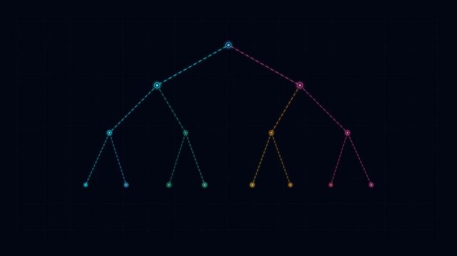 Machine Learning Decision Tree Algorithmic Branching 4K Loop