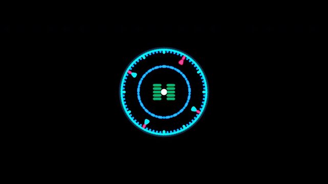 Holographic Compass Heading Indicator Gyro HUD Alpha Channel