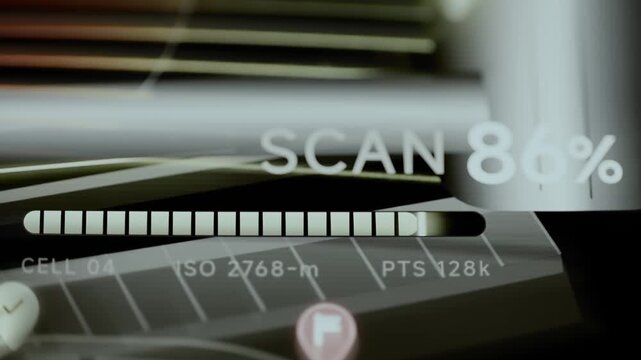 Automated scan progress rises from 85 to 86 percent