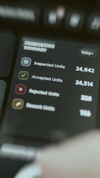 Inspection summary lists accepted rejected and rework totals