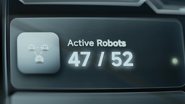 Active robot counter decreases from 47 to 46