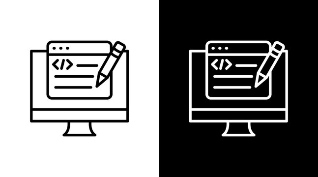 Script With Icon Set Design