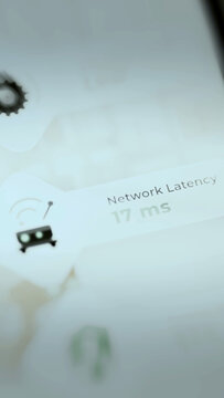 Network latency card presents 17 ms reading