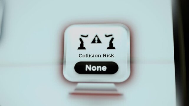 Collision risk monitor continuously reports no danger