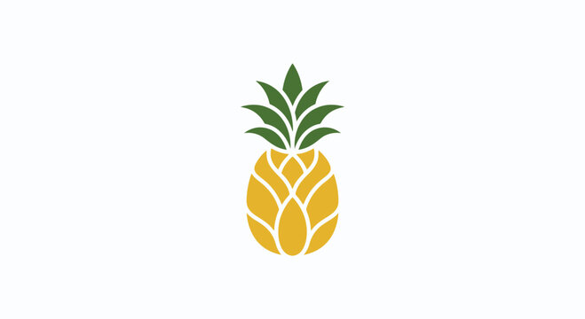 Geometric pineapple logo featuring yellow fruit.