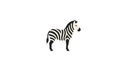 Naklejka premium Zebra profile illustration for wildlife conservation logo.