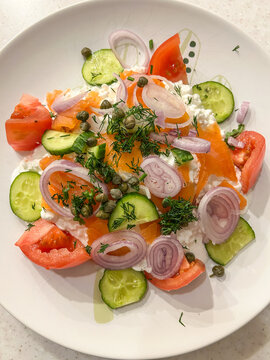 Smoked Salmon and Cottage Cheese Salad in Bellevue