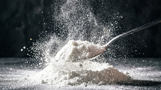 measuring spoons with sports supplements
