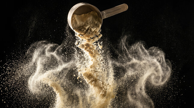 measuring spoons with sports supplements