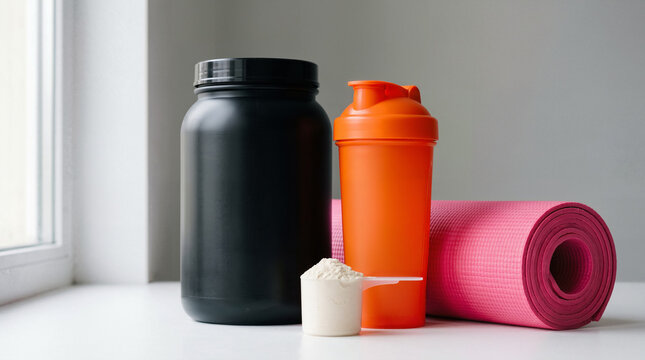 measuring spoons with sports supplements