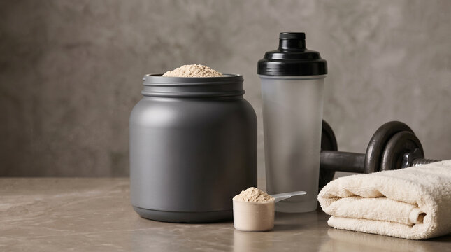 measuring spoons with sports supplements