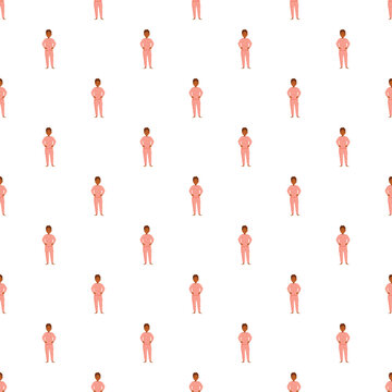 Young child in pink sleepwear repeating pattern for fabric or wallpaper