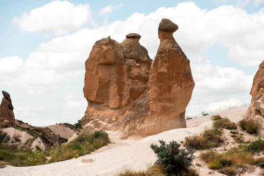 Iconic Camel Rock formation in Devrent Valley, Cappadocia, Turke