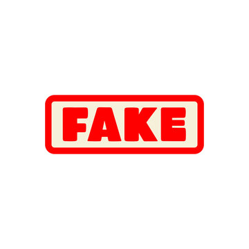 Fake warning stamp with bold text isolated on transparent background