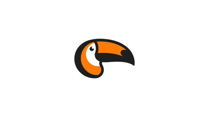 Naklejka premium Stylized toucan bird head icon