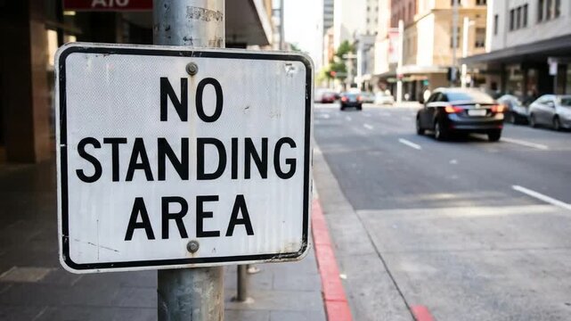No standing area sign.